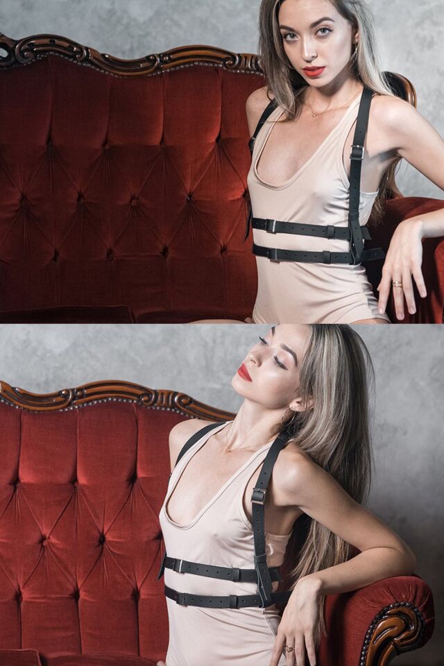 Seksi Deri Fantazi Göğüs Harness