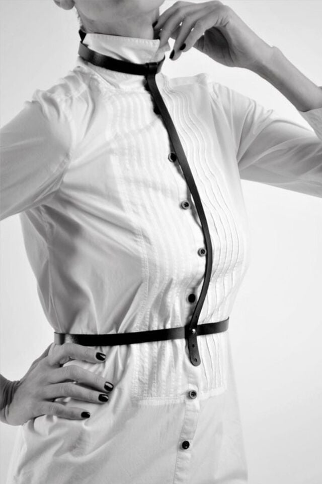 Casual Plain Leather Harness