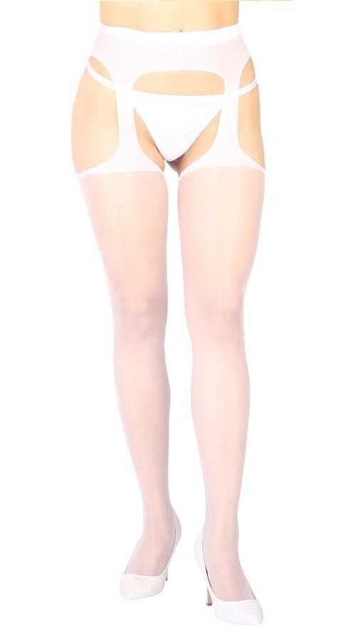 White Private Area Open Fantasy Pantyhose