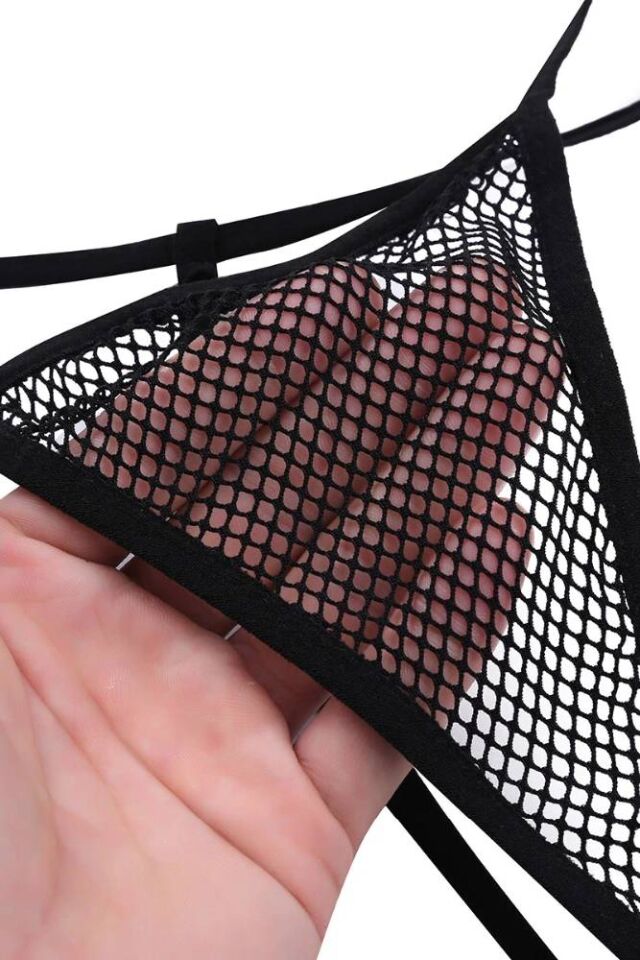 Black Fishnet String