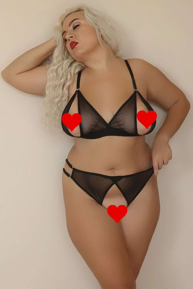 Black Transparent Fantasy Bra Set with Private Areas Open